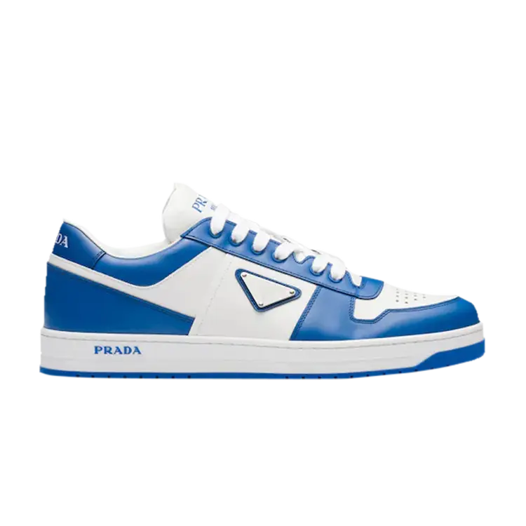 

Кроссовки Prada Downtown Leather 'Cobalt Blue', белый