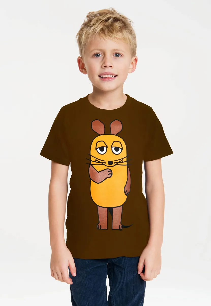 

Logoshirt Футболка "Sendung mit der Maus - Maus", с классным принтом, коричневый