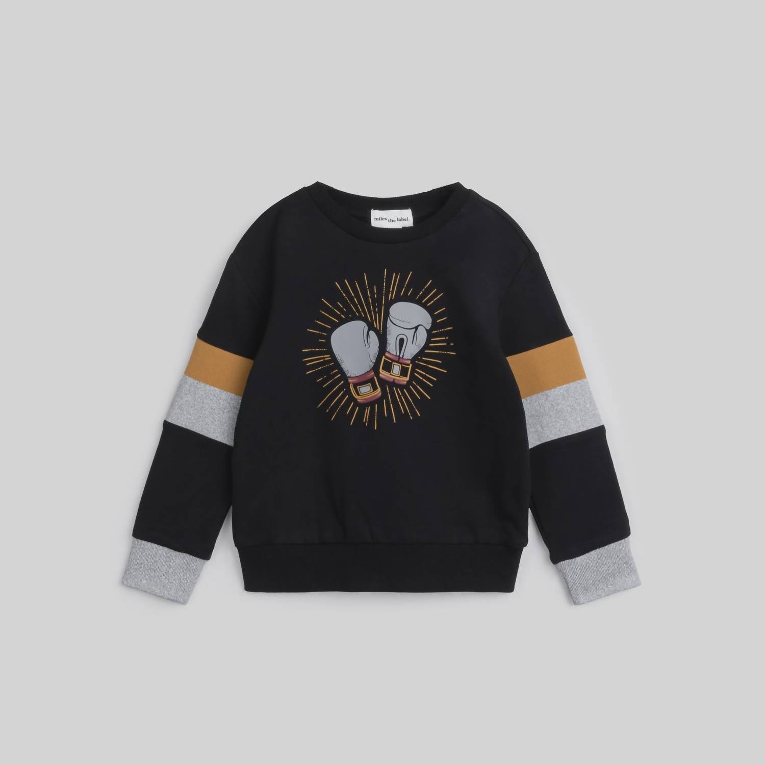 

Спортивный свитер с круглым вырезом Ko для мальчиков, черный Miles The Label, черный