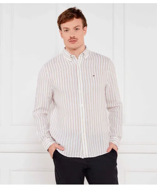 

Льняная рубашка Regular fit Tommy Hilfiger, бежевый