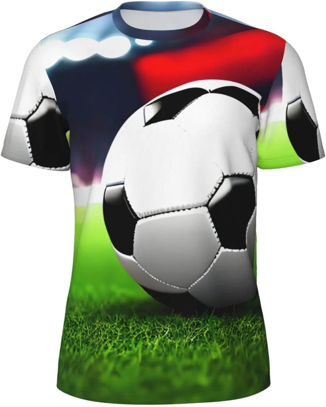 

Футболка мужская летняя с принтом мяча, легкая и дышащая SDFHU