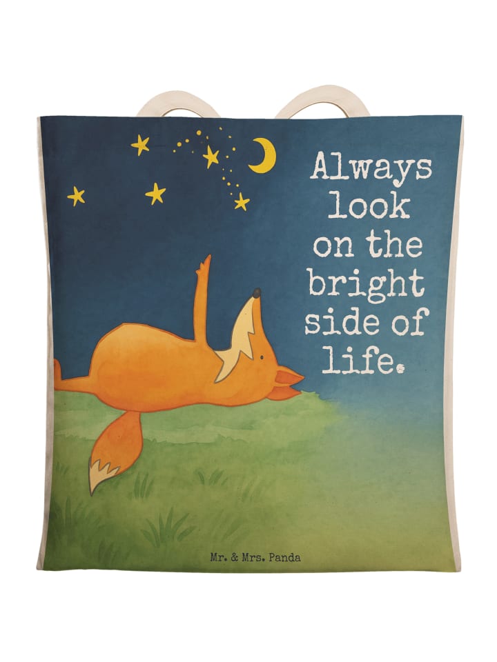 

Mr. & Mrs. Panda Сумка с изображением лисы и звезд, надпись белого цвета