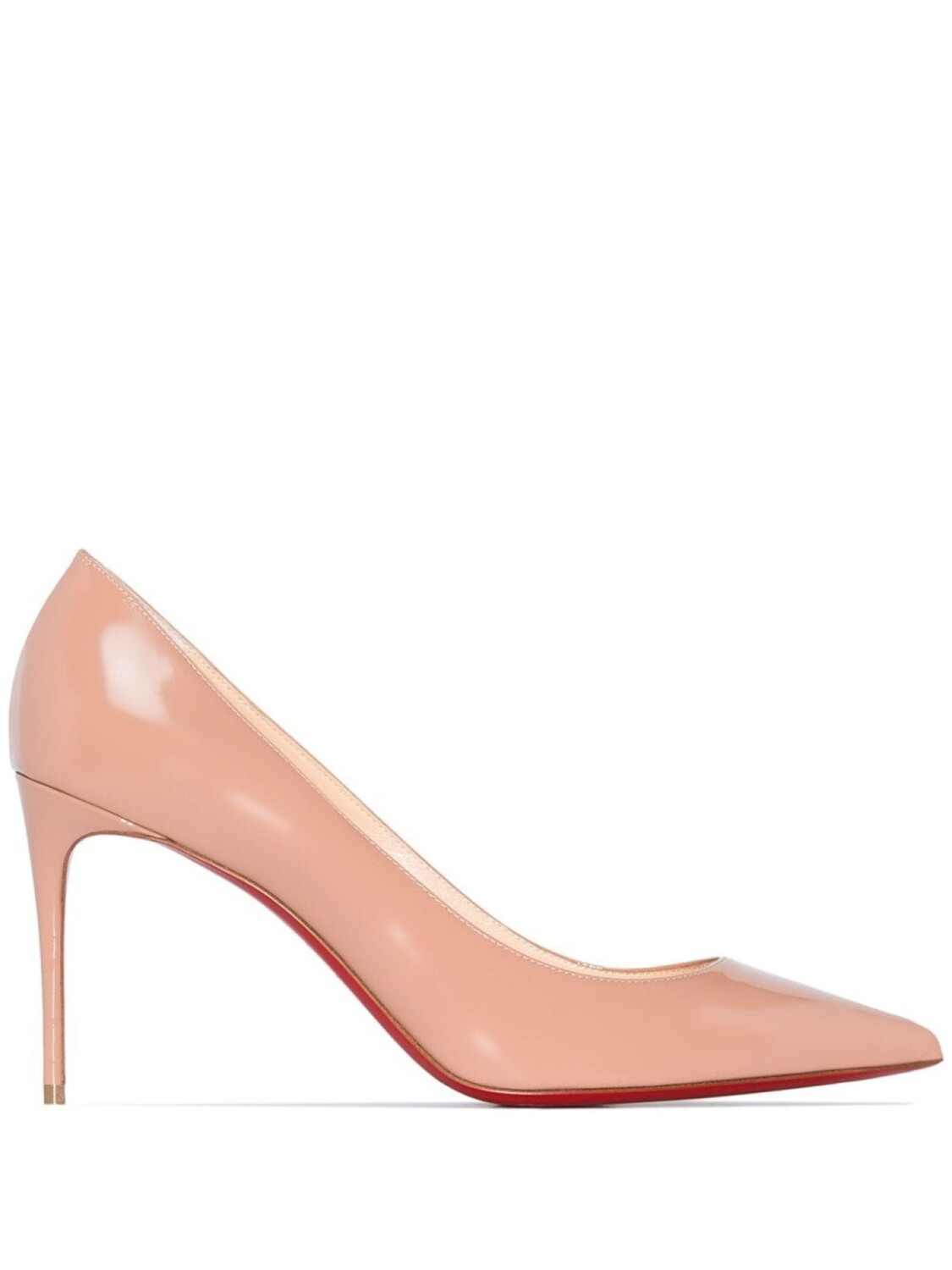 Christian Louboutin лакированные туфли-лодочки Kate 85, нейтральный цвет