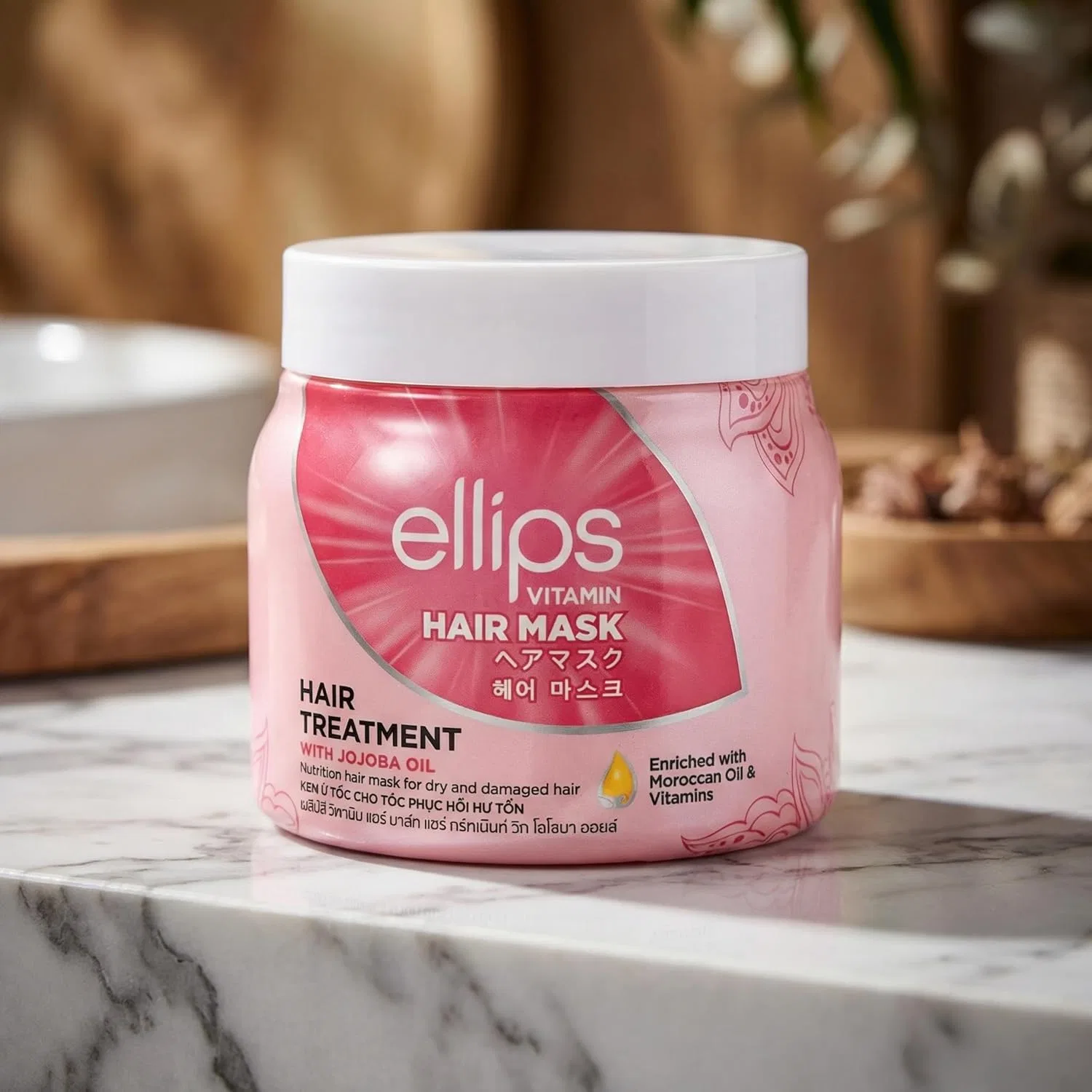Маска для волос «Vitamin Hair Treatment» с маслом жожоба от Ellips Alibooster — фото 4