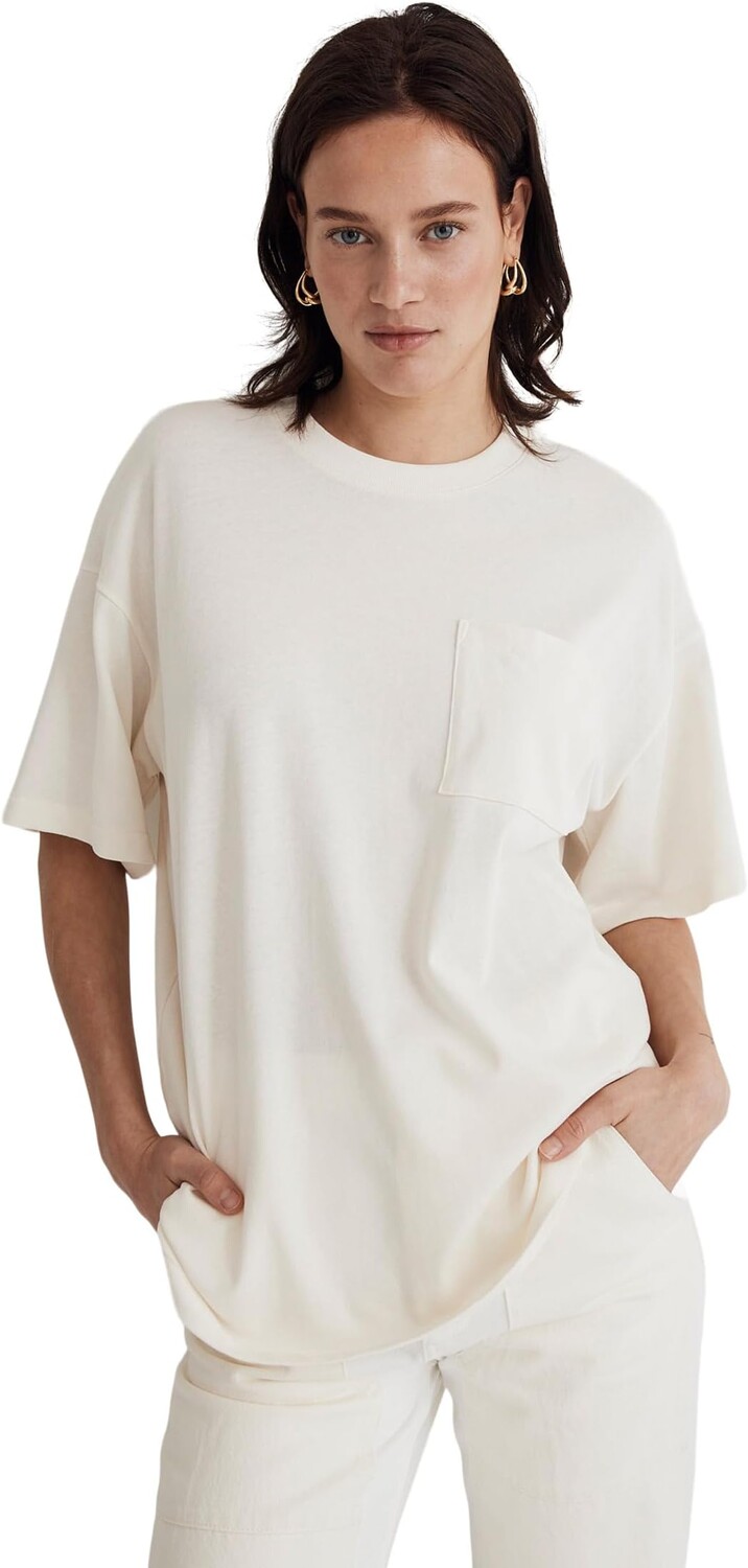 

Футболка Madewell Garment-Dyed Oversized Pocket Tee, цвет Lighthouse