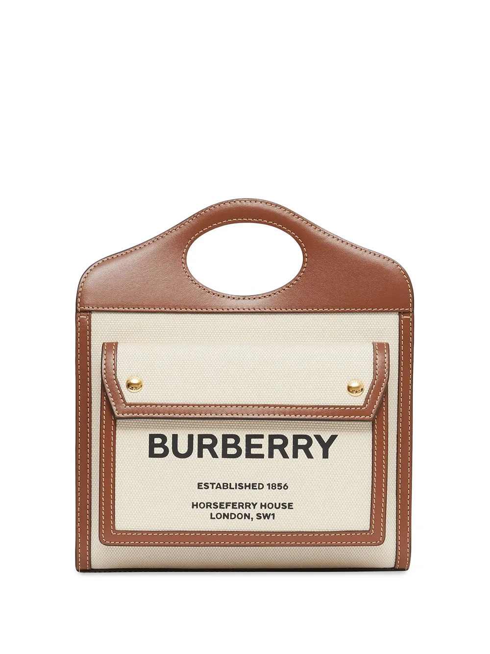 

Сумка-тоут Pocket размера мини BURBERRY, нейтральный
