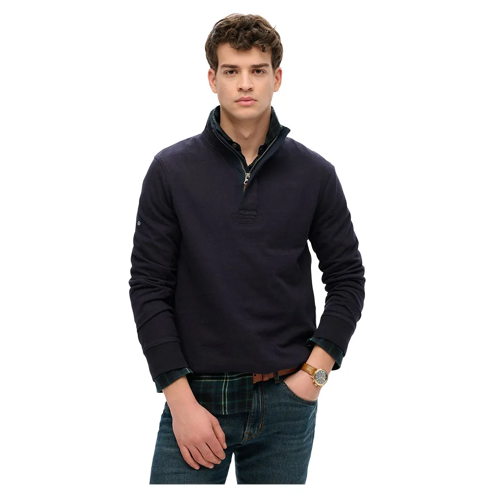 

Толстовка Superdry Classics Henley half zip, синий