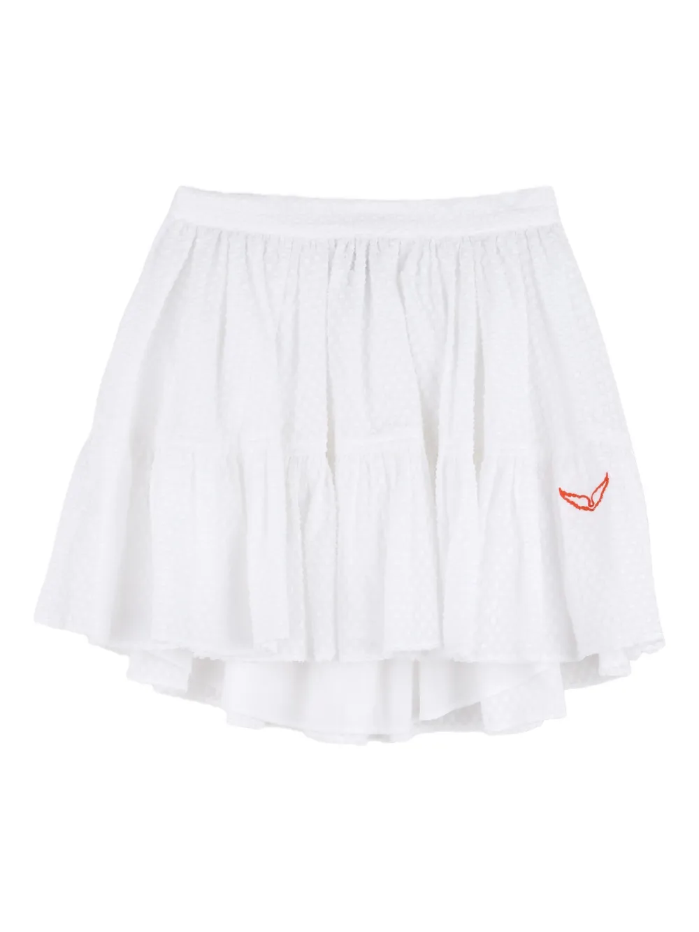 

Юбка с вышивкой Zadig & Voltaire Kids, белый