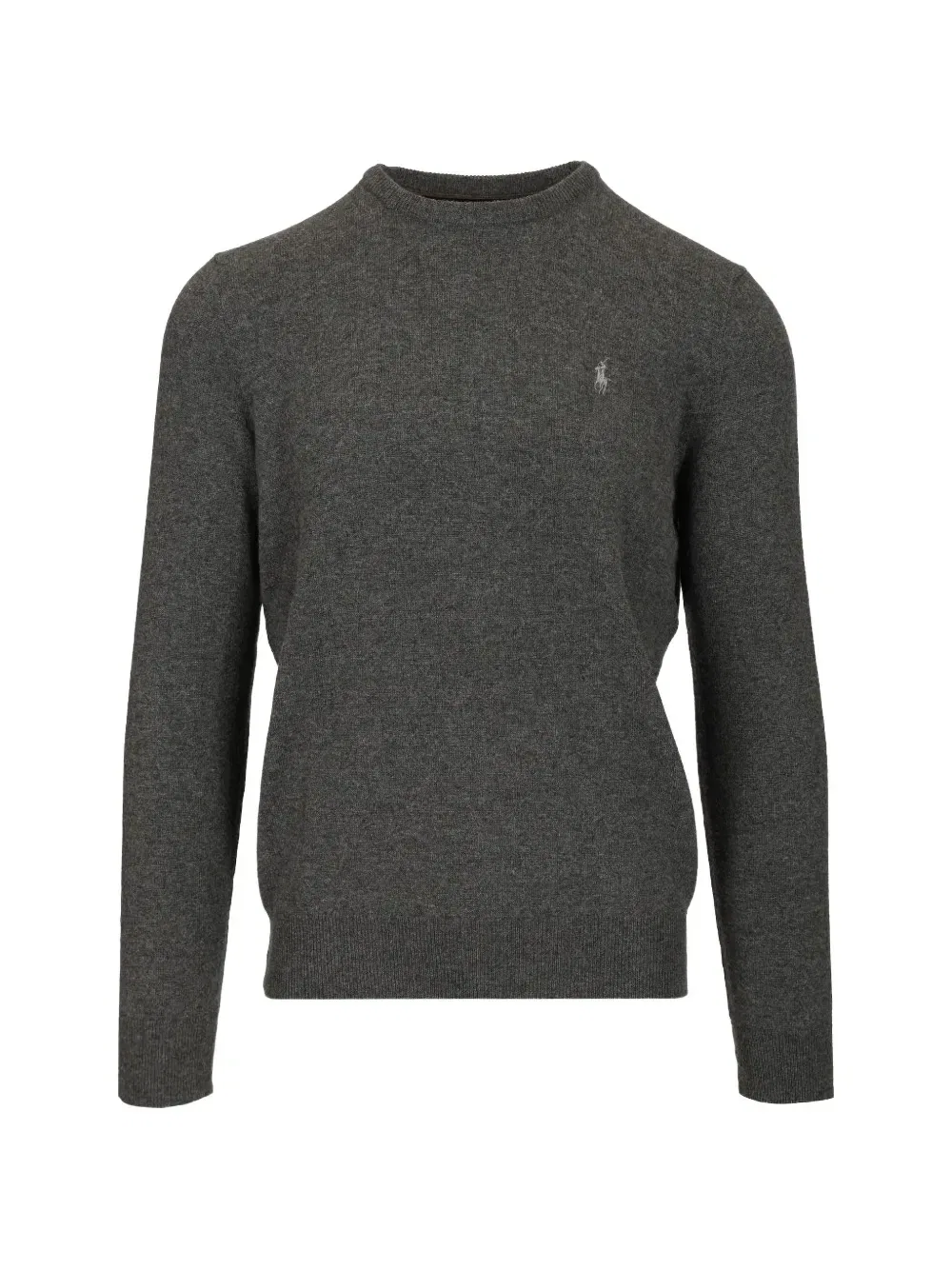 Шерстяной свитер с вышивкой POLO RALPH LAUREN, серый