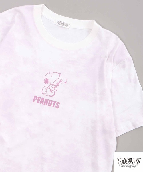 

Футболка с принтом Снупи, тай-дай PEANUTS, бело-фиолетовая