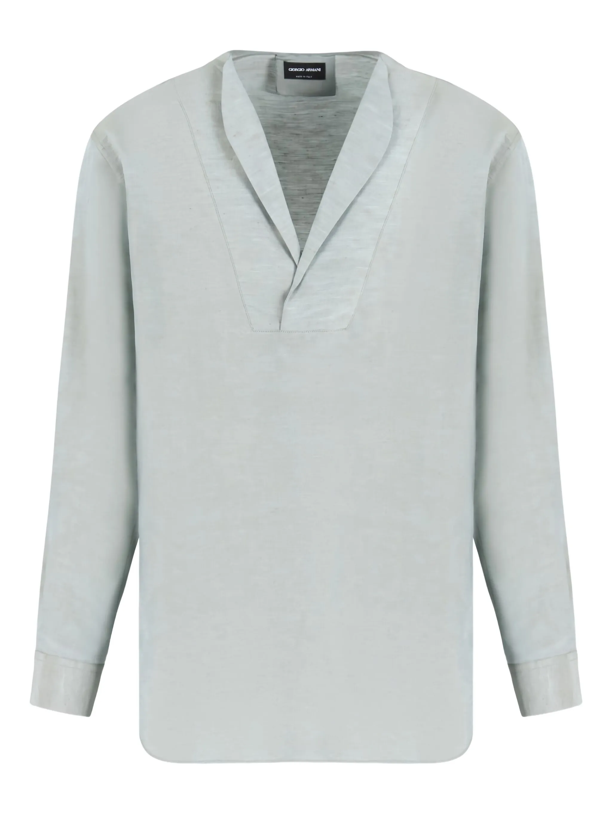 

Футболка с V-образным вырезом и длинными рукавами Giorgio Armani, серый