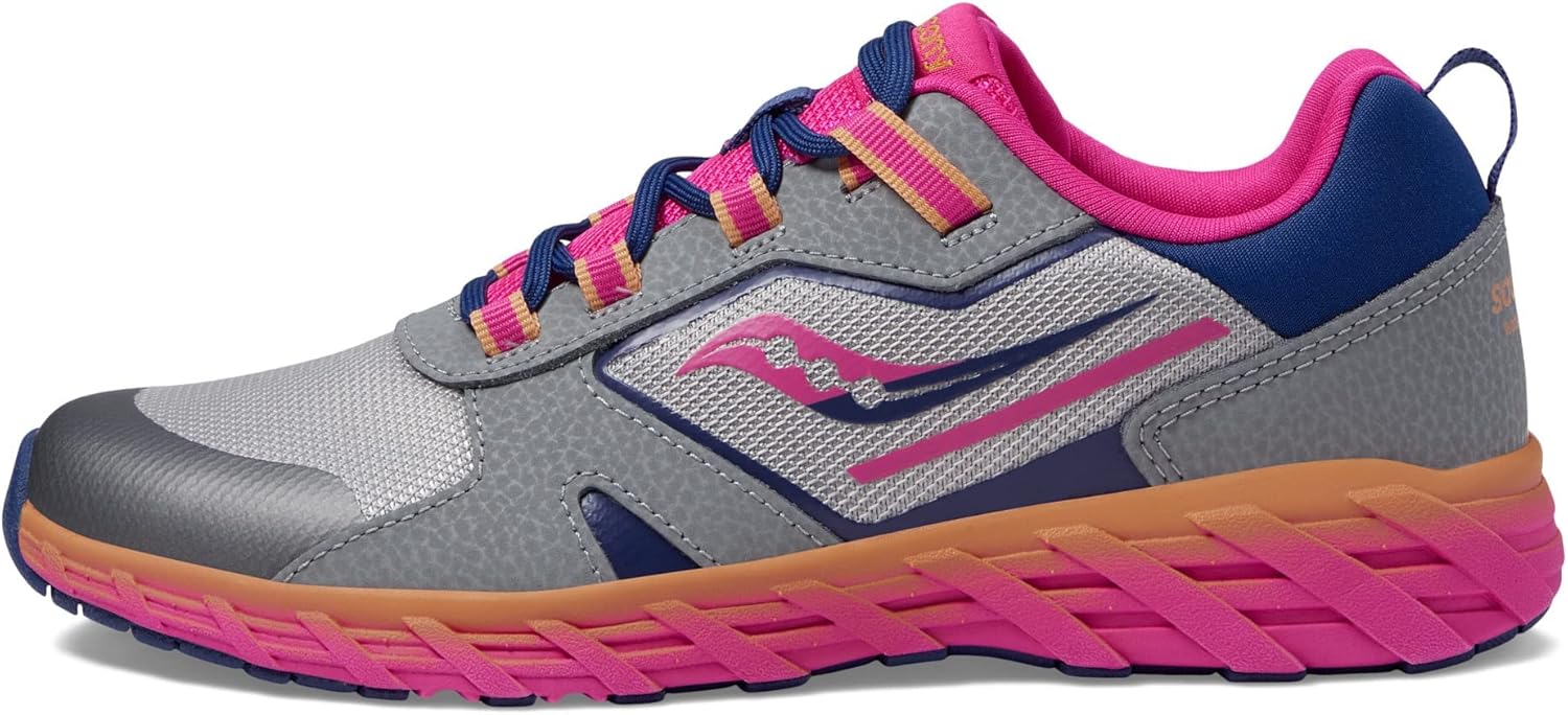 Беговые кроссовки Saucony Wind Shield 2.0, синий/розовый/серый — фото 4