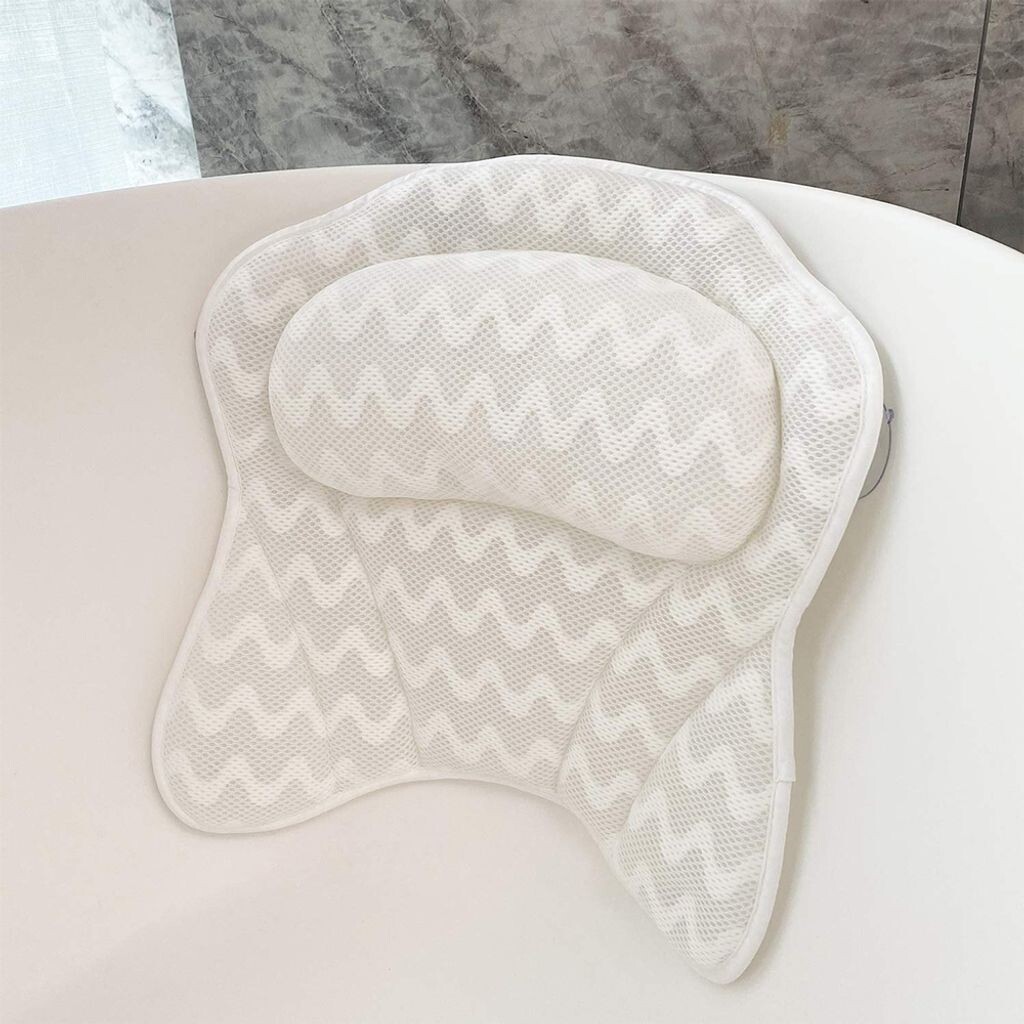 

Подушка для ванны, подушка класса люкс для ванны и спа с технологией 3D Air Mesh и 6 присосками. Функция поддержки головы, спины, плеч, шеи. Подходит для ванн, гидромассажных ванн и домашних спа Mmgoqqt