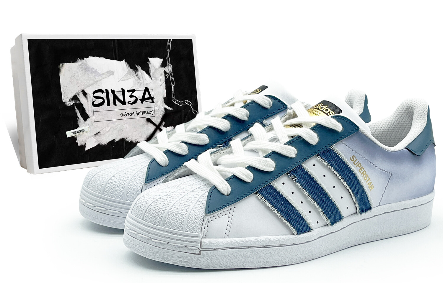 

Кроссовки adidas originals Superstar Skateboarding Shoes Unisex Low-top White/blue, белый