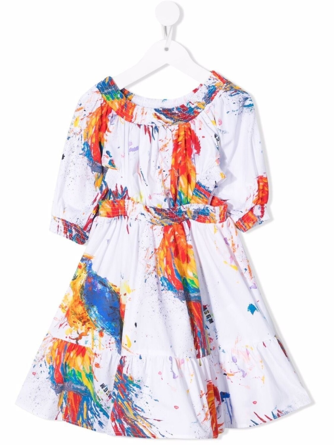 

MSGM Kids платье с логотипом, белый
