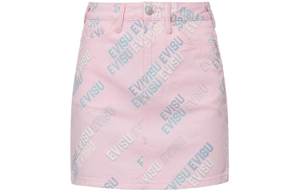 

Юбка повседневная женская розовая Evisu