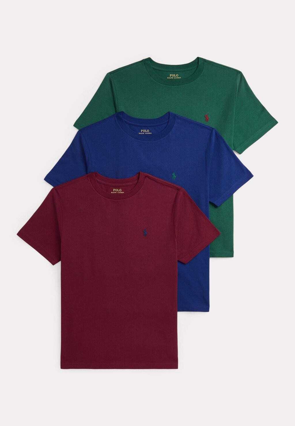 

Базовая футболка COTTON JERSEY CREWNECK T-SHIRT 3-PACK Polo Ralph Lauren, мультиколор