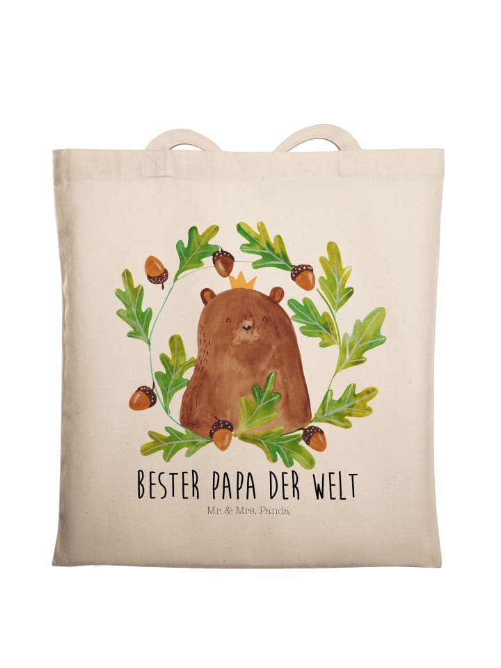 

Mr. & Mrs. Panda Сумка-моноблок в виде медведя-короля с надписью, кремового цвета