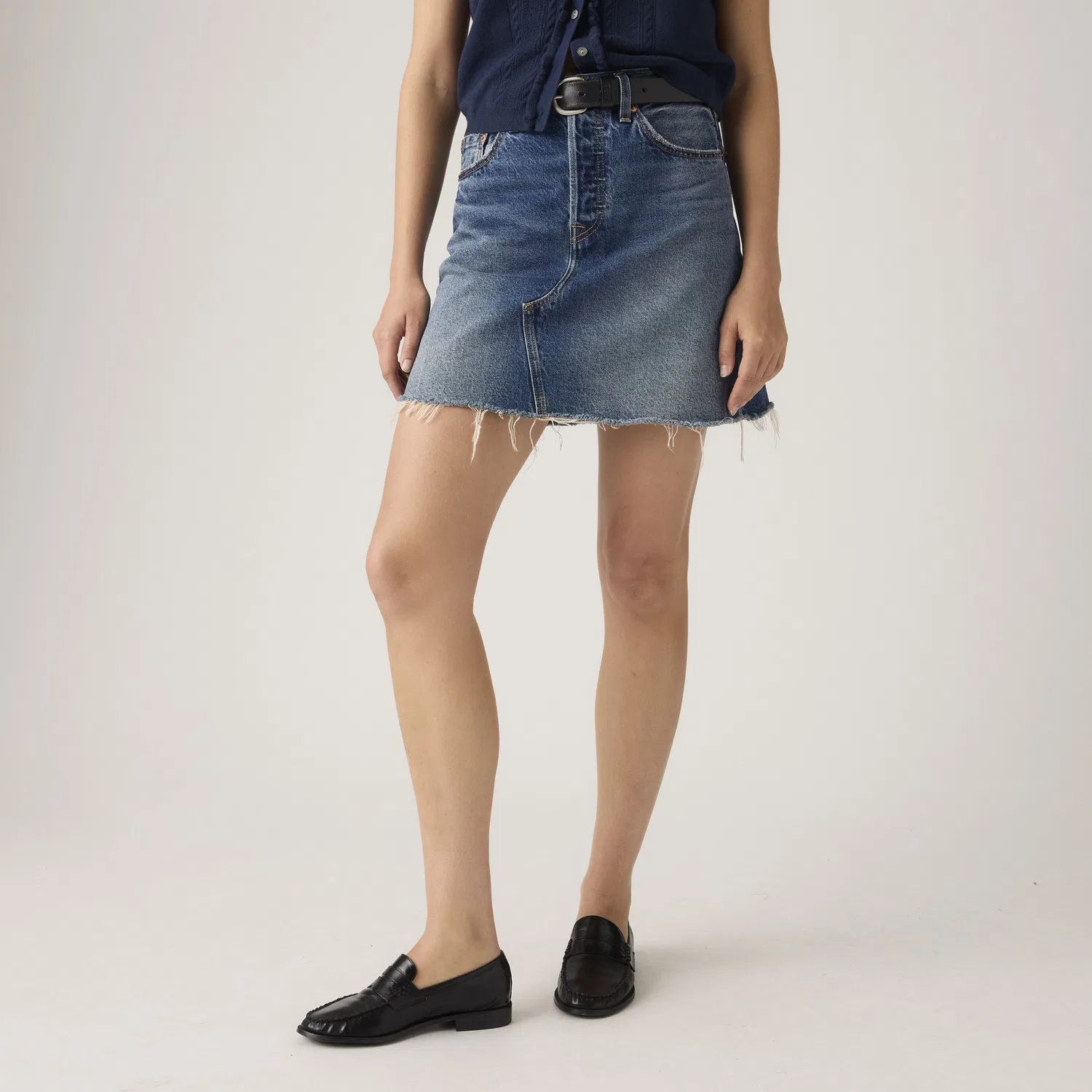Деконструированная юбка Levi's, Dark Wash — фото 2