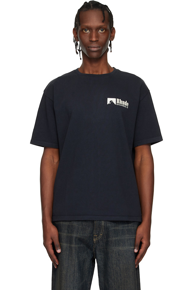 

Rhude Черная футболка Ramatuelle International Racing