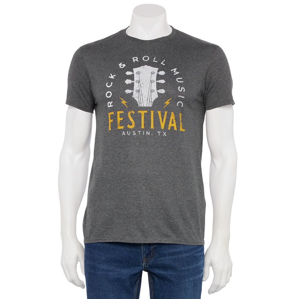 

Мужская футболка с рисунком Rock & Roll Music Fest Generic, цвет Charcoal Heather