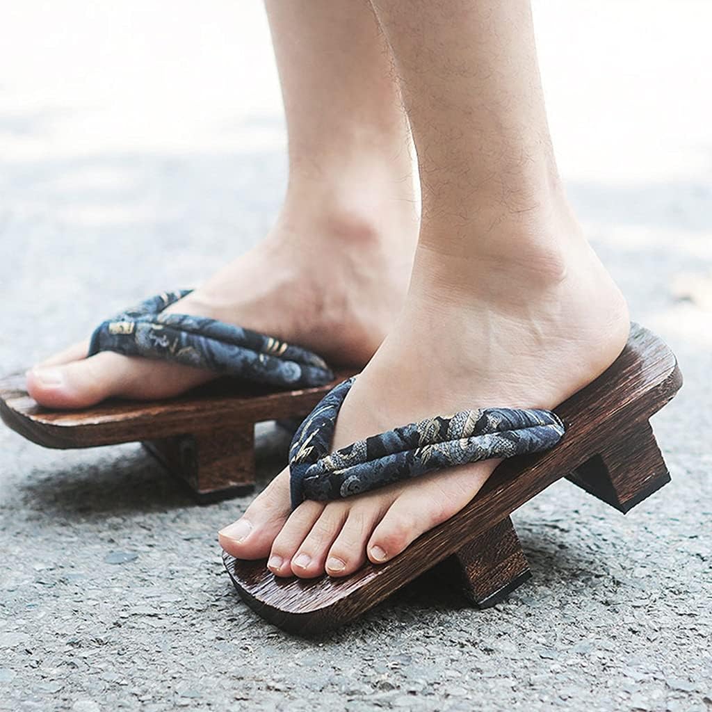 

Тапочки YXCKG для мужчин и женщин, мужские сандалии-шлепанцы, деревянные сандалии-шлепанцы с двумя зубцами, японская традиционная японская обувь, деревянные сандалии, хлопковые плоские туфли (цвет: B, размер: EUR36-37), EUR36-37 B