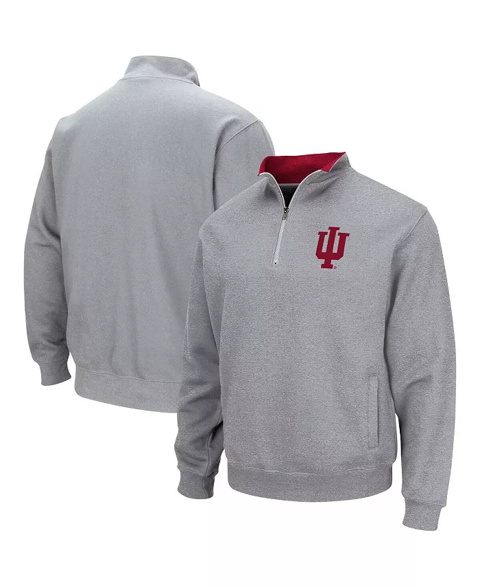 

Мужская куртка Indiana Hoosiers Tortugas Logo с застежкой-молнией на четверть оборота Colosseum, серый