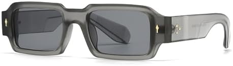 

Панк-классические солнцезащитные очки с заклепками для женщин и мужчин. Модные винтажные солнцезащитные очки. Популярные модели. Защита от ультрафиолета UV400 MTZJH, Gray Light Black