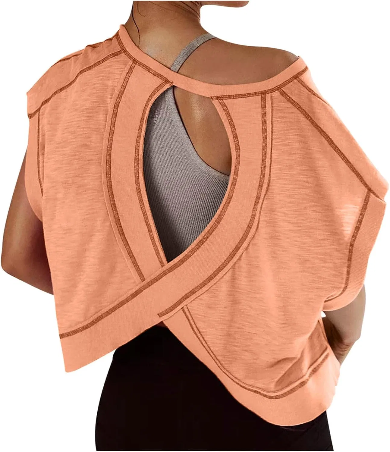 Женская футболка Athletic Crop Tops, оранжевый