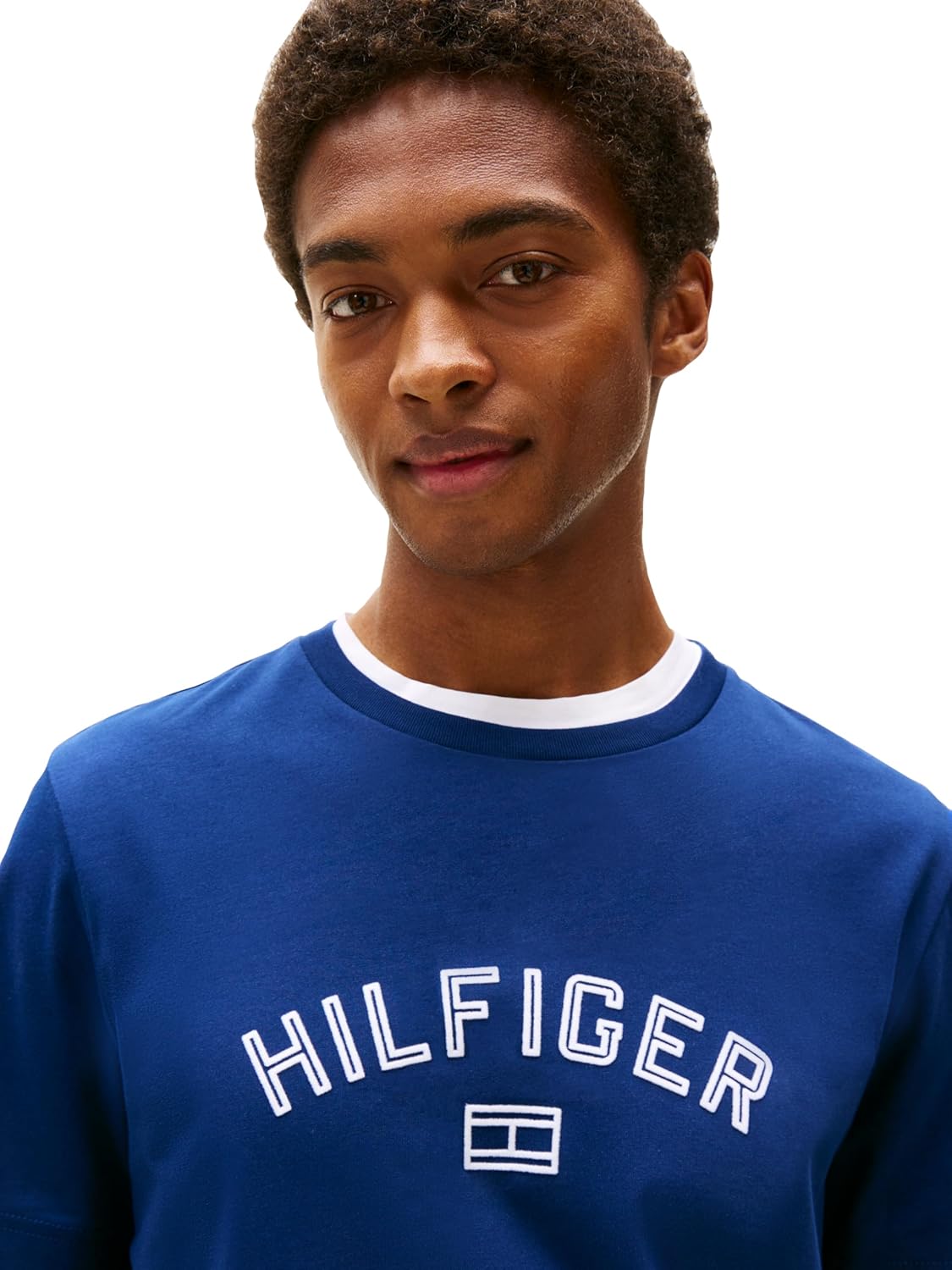 Футболка Tommy Hilfiger Short Sleeve Cotton Graphic with Hilfiger Logo, синий — фото 2
