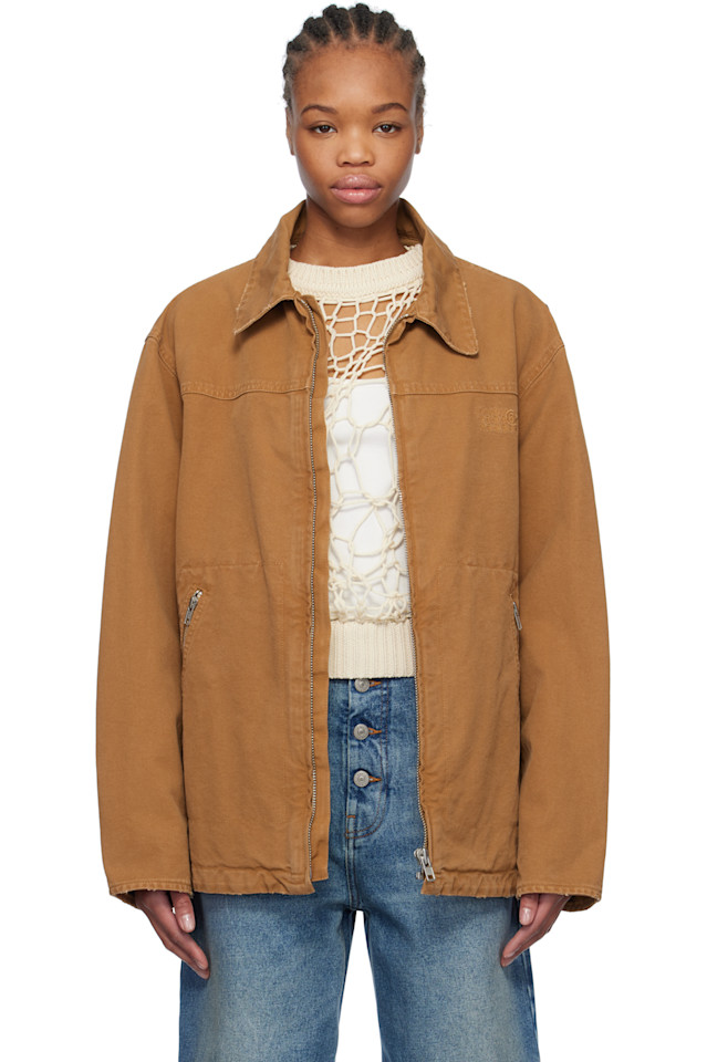 

Куртка из хлопка Mm6 Maison Margiela, цвет tobacco