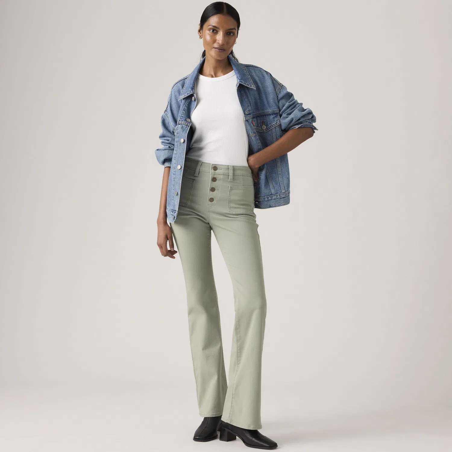 Женские джинсы 726 с накладными карманами Levi's, Green