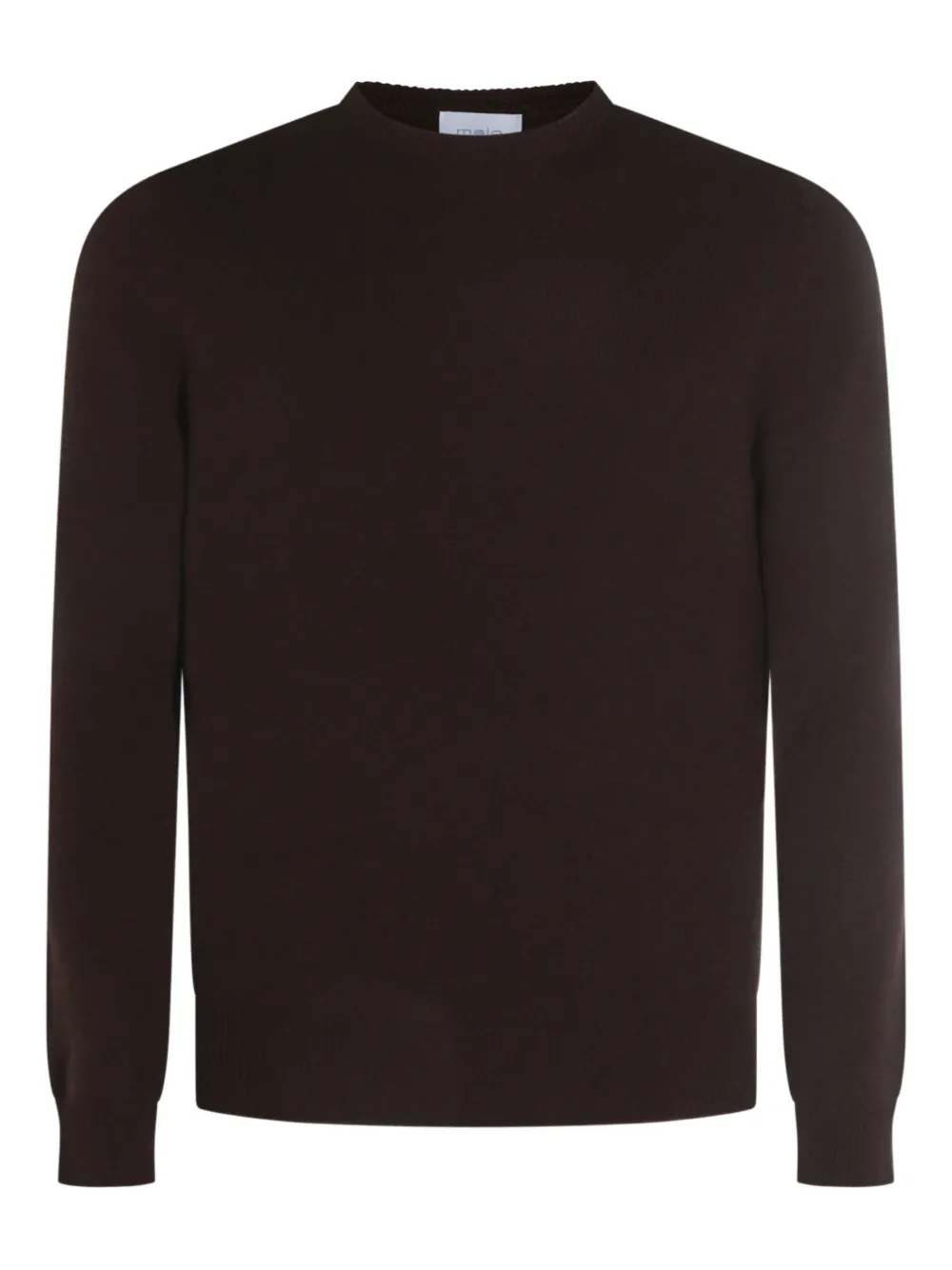 

Шерстяной свитер с круглым вырезом Malo, коричневый