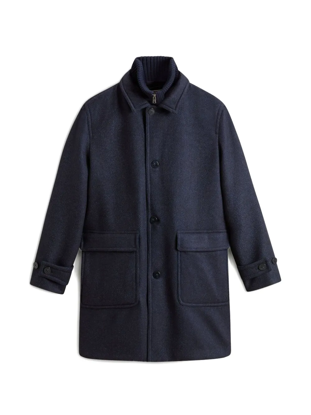 

Вязаная шапка в рубчик Woolrich, синий