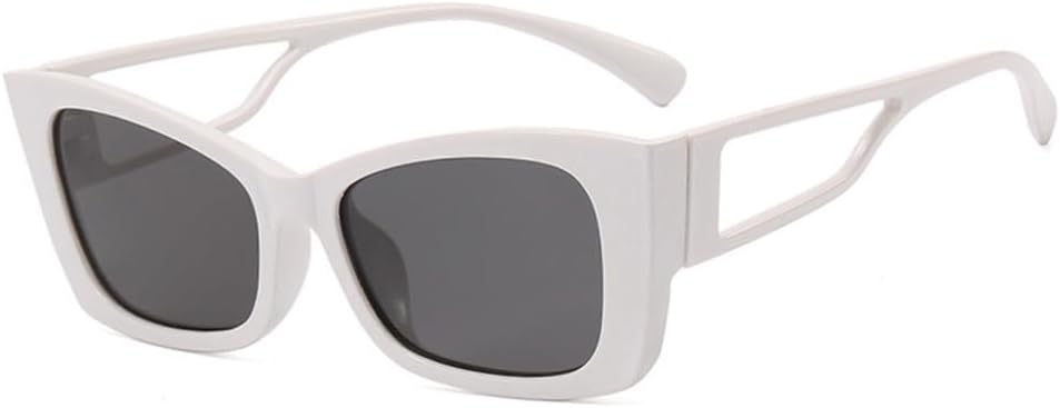 

Солнцезащитные очки «кошачий глаз» для женщин, винтажные солнцезащитные очки, большие очки «кошачий глаз» для мужчин и женщин, защита от ультрафиолета UV400 LANGSER, White Gray