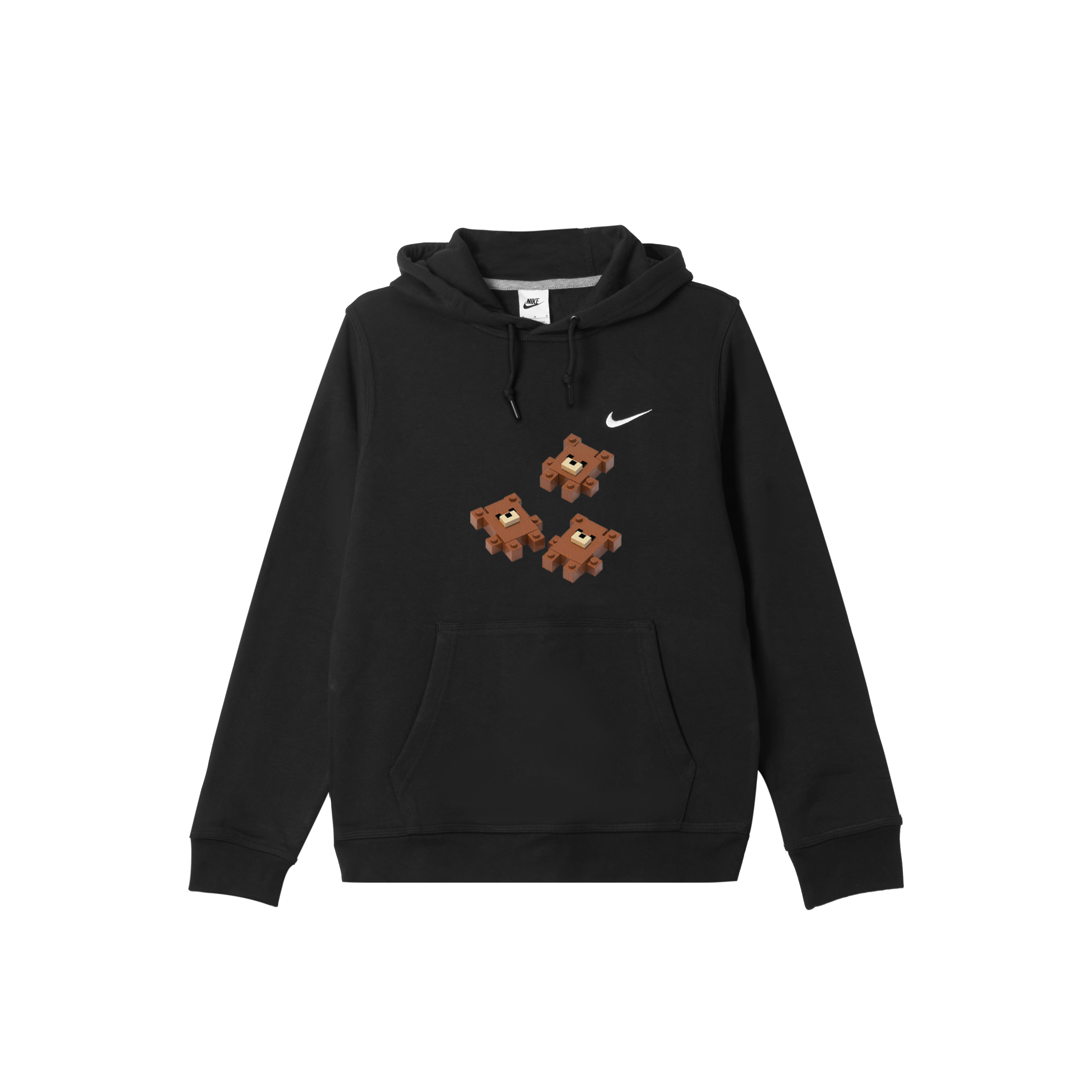 

Nike Мужская толстовка Club с капюшоном, черная, утепленная, стандартного размера