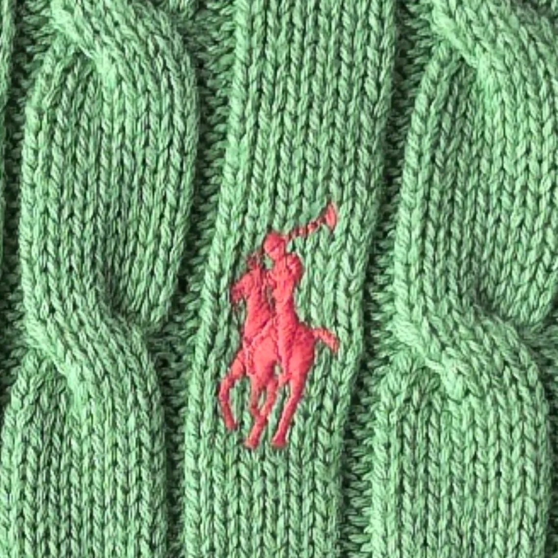 Вязаный джемпер с круглым вырезом Polo Ralph Lauren цвета авокадо — фото 4
