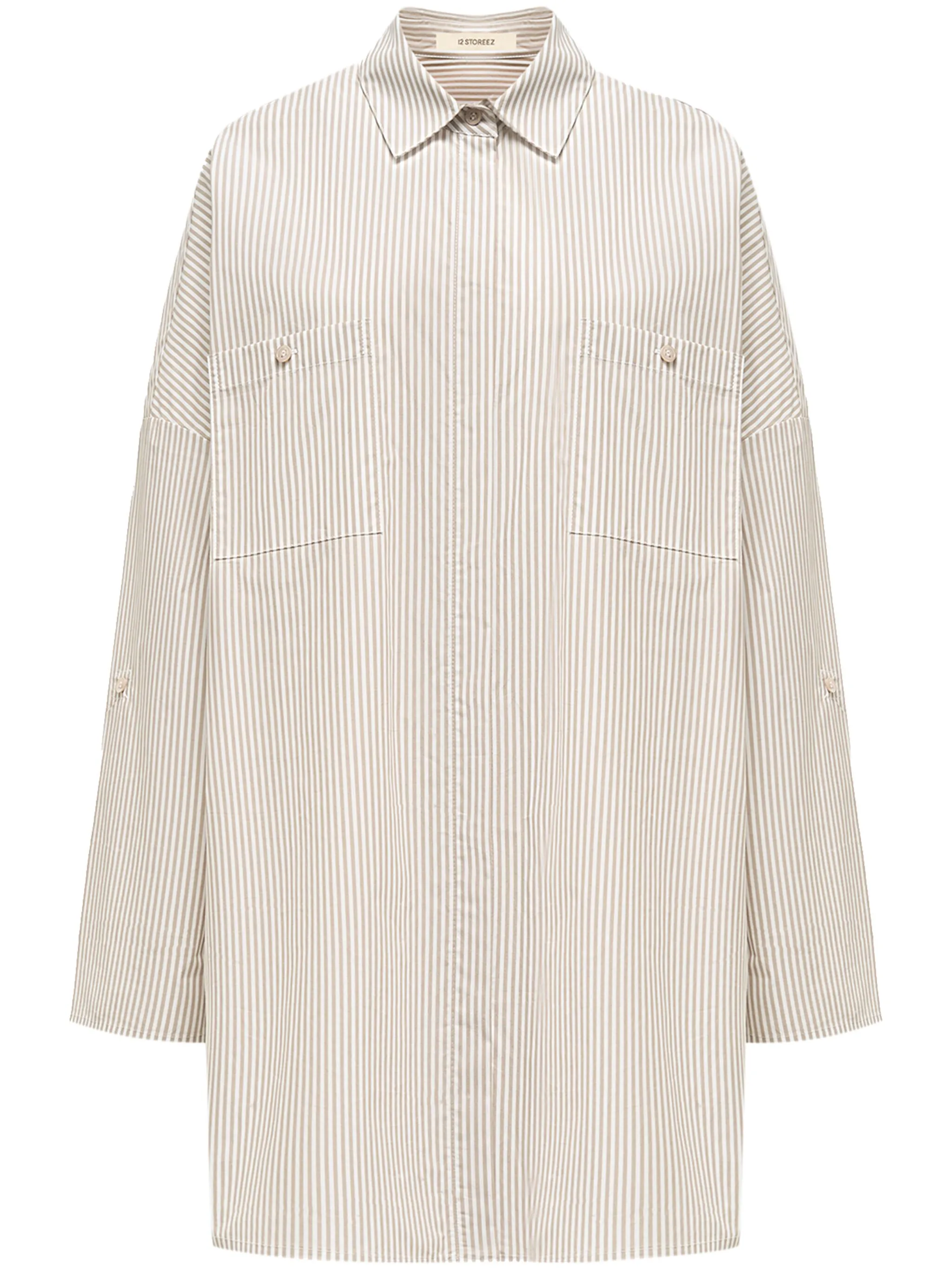 

Поплиновая рубашка с карманом 12 Storeez, нейтральный