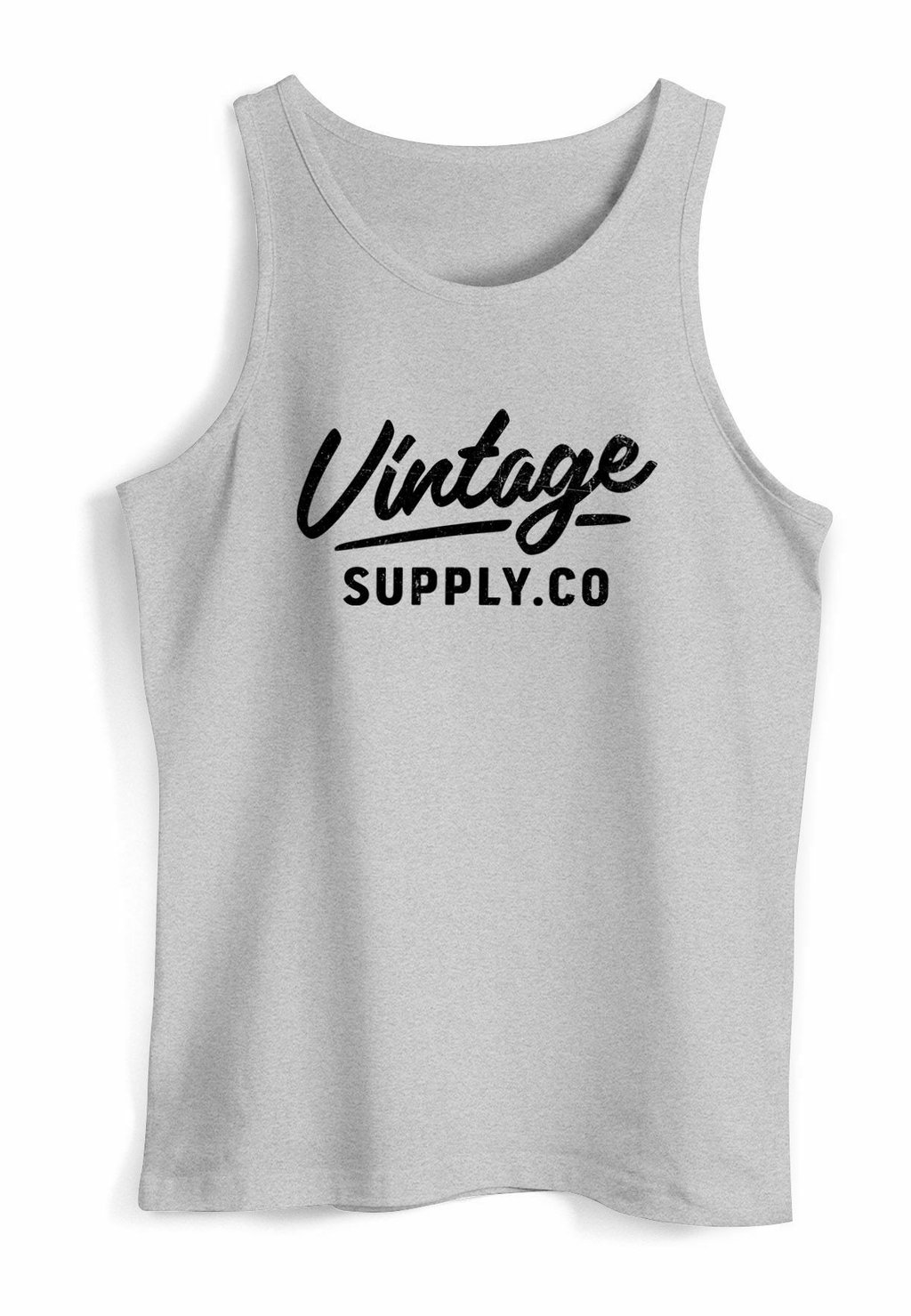 

Топ TANK- BEDRUCKT VINTAGE SCHRIFTZUG RETRO DESIGN AUFDRUC Neverless, серый