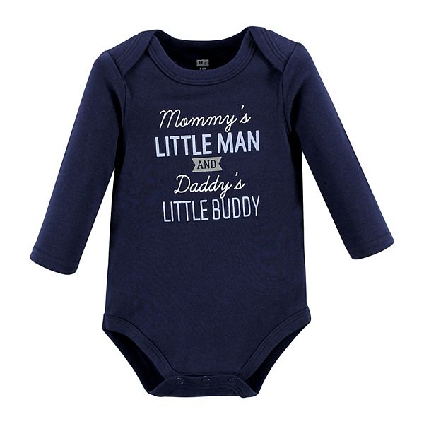 Боди для мальчика из хлопка с длинным рукавом, новейший член семьи Hudson Baby — фото 3