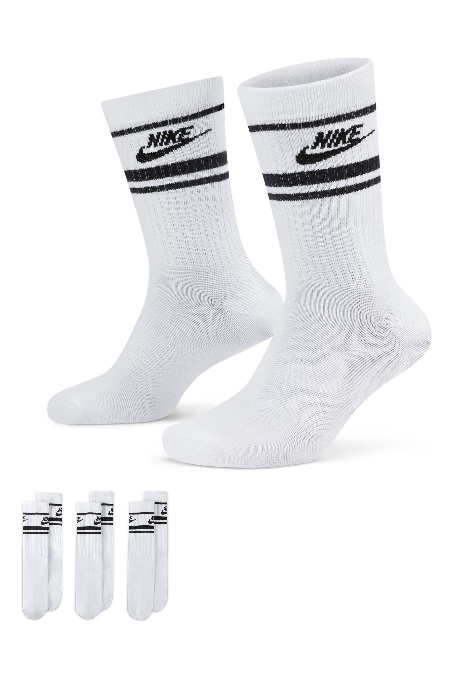 

Белые носки с круглым вырезом Sportswear Everyday Essential Nike, белый