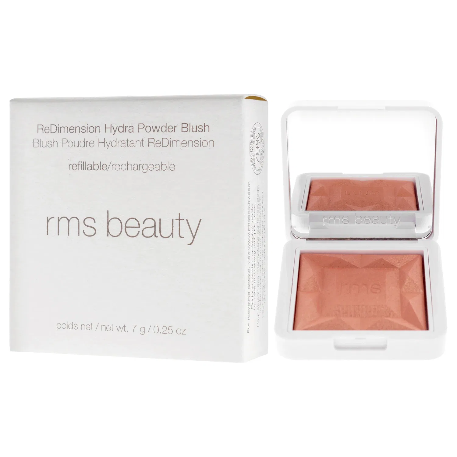 Румяна ReDimension Hydra Powder Blush - Crystal Slipper от RMS Beauty для женщин - 0,25 унции (многоразовый блок) — фото 4