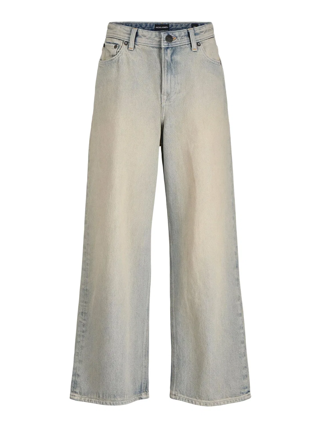 Широкие джинсы, stonewashed, JACK & JONES Junior, blue denim