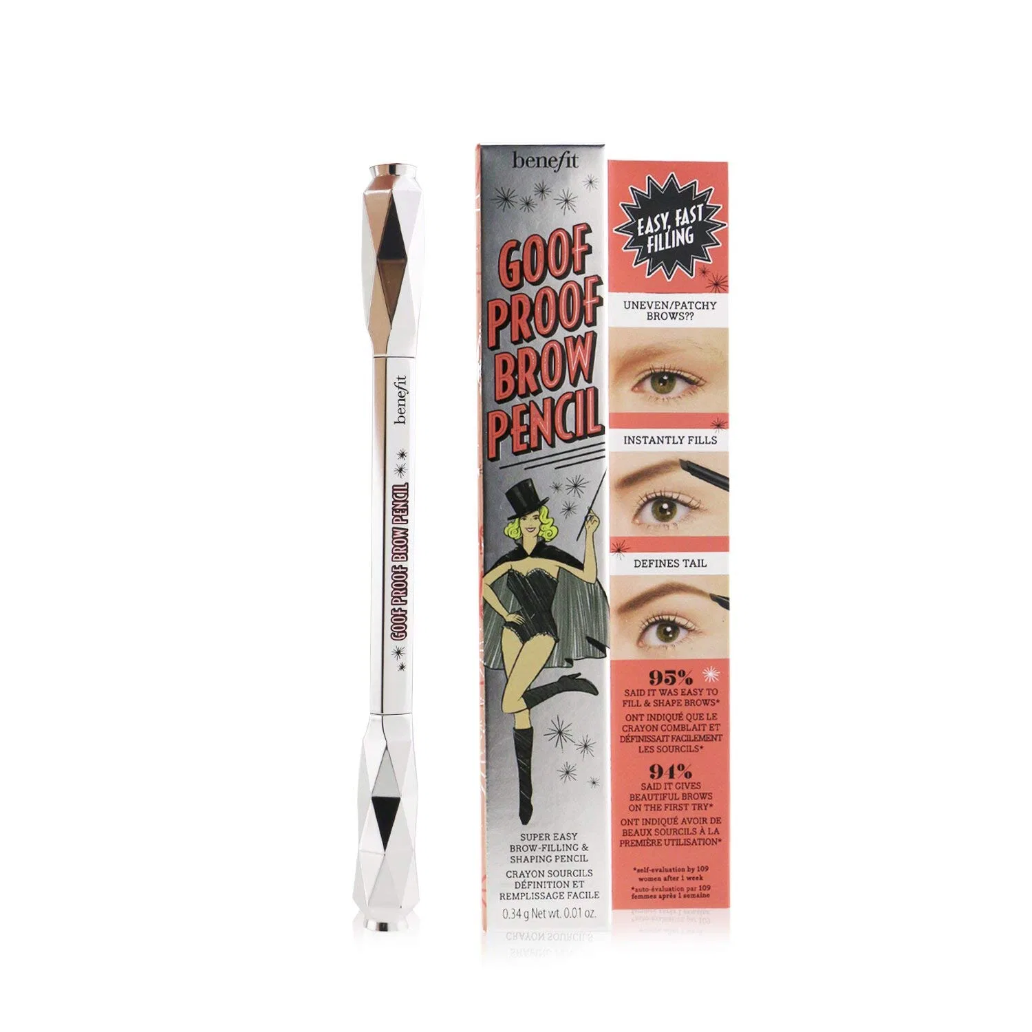 Карандаш для бровей «Goof Proof Brown 4.5» от Benefit Cosmetics Benefit, Silver — фото 2