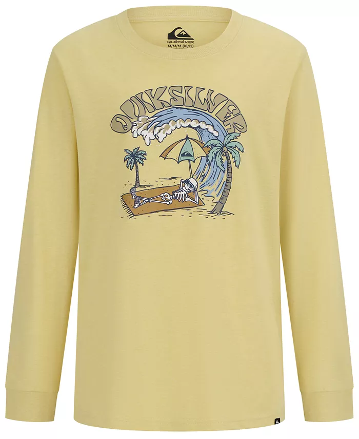 

Мальчиковая футболка с длинным рукавом 8-20 Quiksilver, желтый