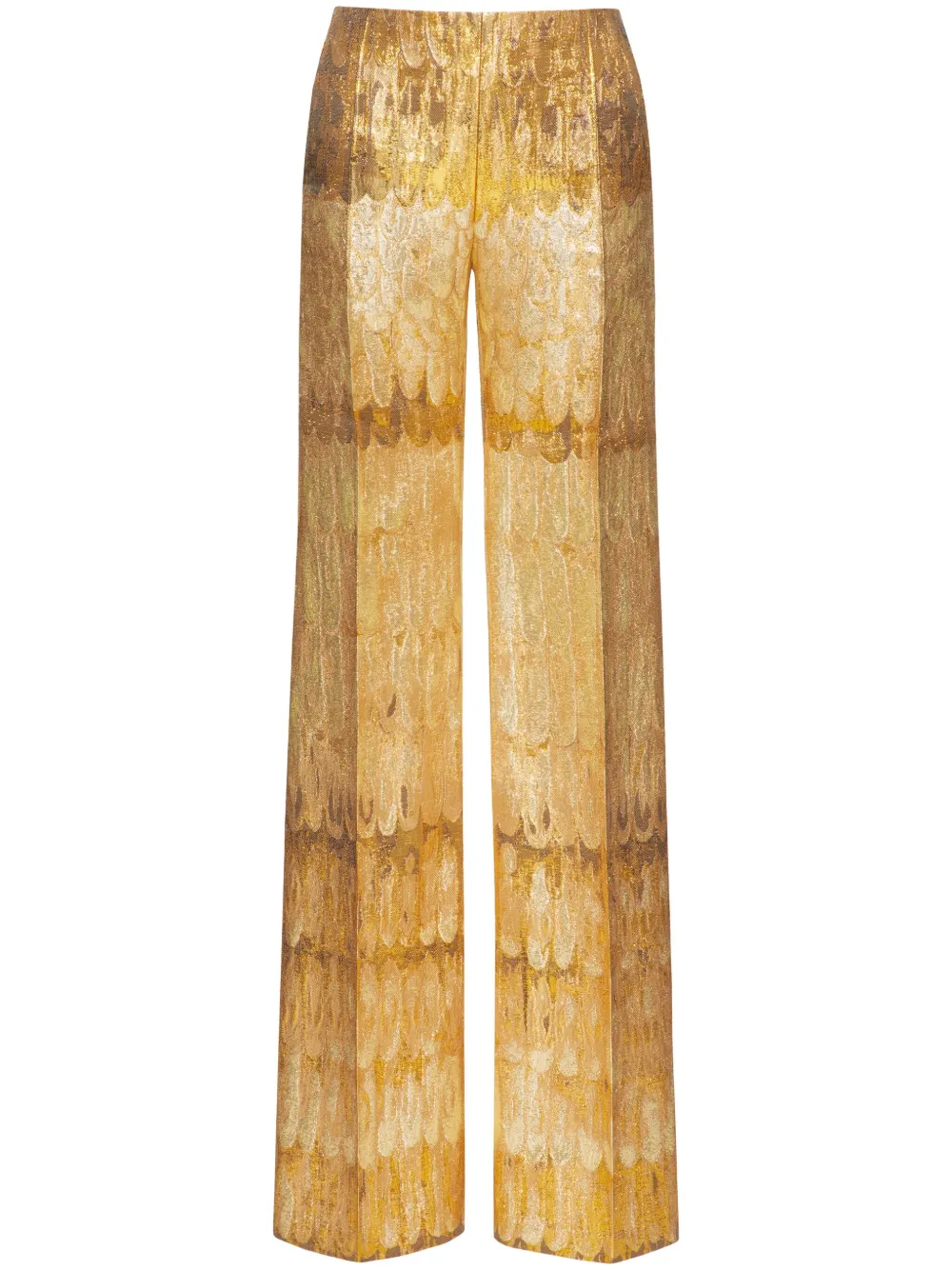 

Широкие брюки с эффектом металлик Valentino Garavani, золотистый