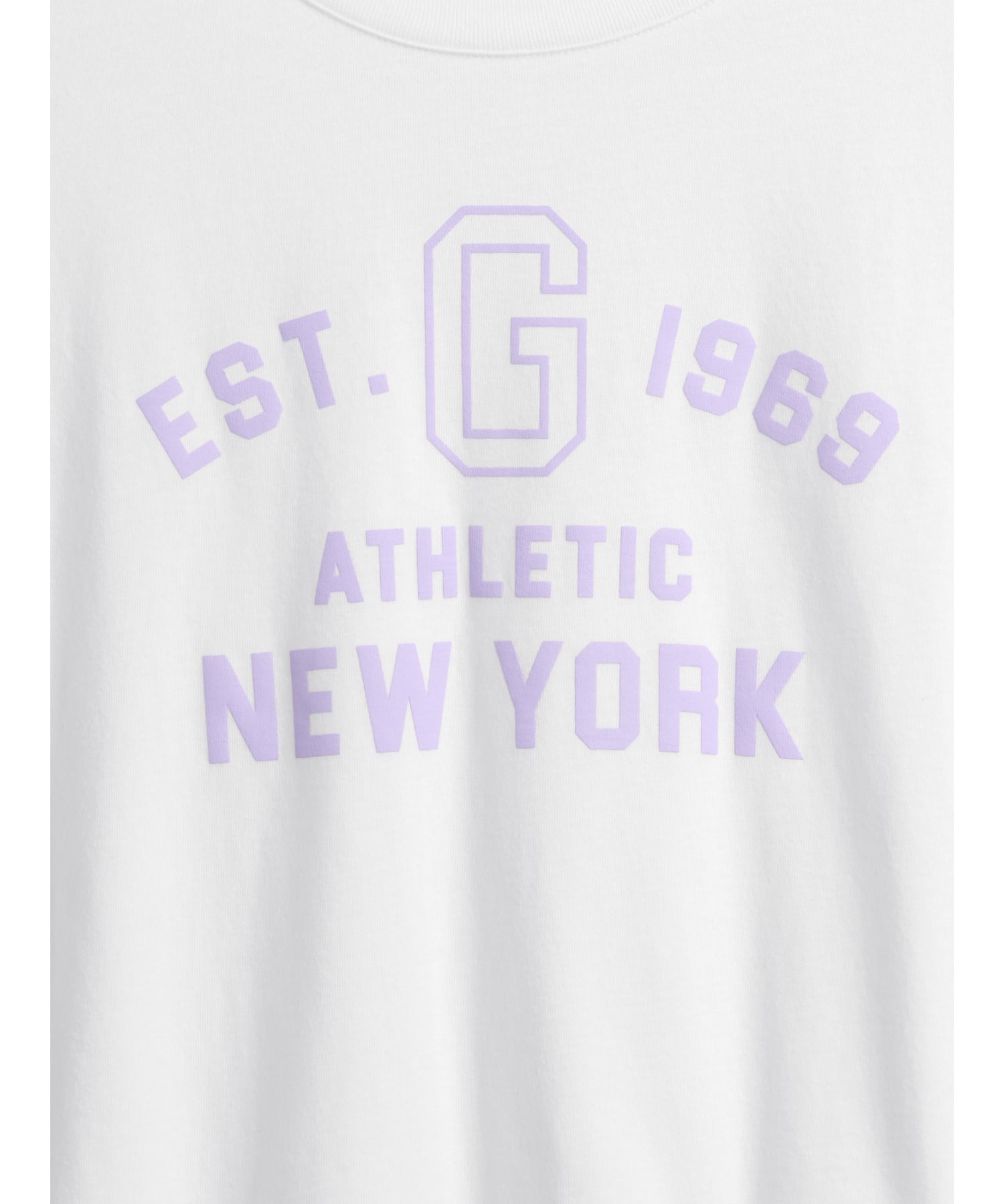(K) Укороченная футболка оверсайз с логотипом GAP (детская), NEW_OFF_WHITE — фото 4