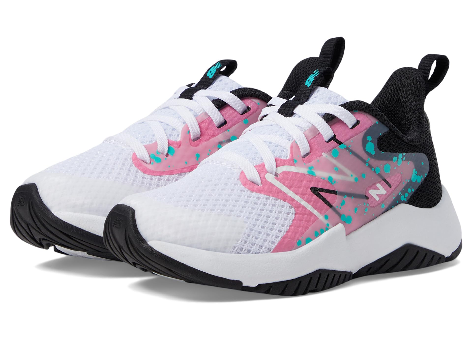 

Кроссовки New Balance Kids Rave Run v2, цвет White/Real Pink