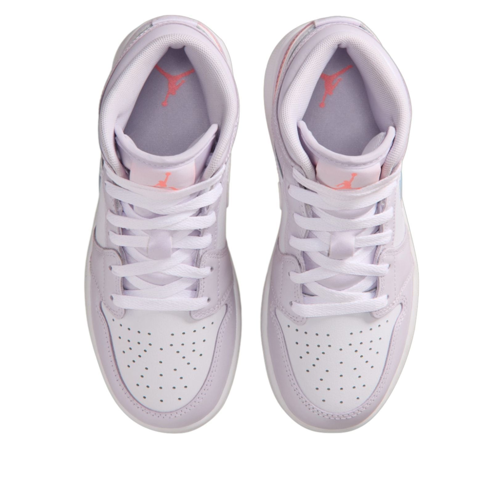 Кроссовки (GS) Air Jordan 1 Mid 'Barely Grape White' — фото 2