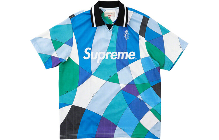 

Рубашка-поло Supreme Emilio Pucci Soccer, серый